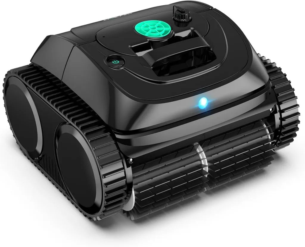 WYBOT C1-Plus Poolroboter für alle Pooltypen, Akkubetrieb bis 160 Minuten, 4-in-1 Reinigungssystem für Wände und Böden bis 160m², Intelligente Navigation mit App-Steuerung - Schwarz