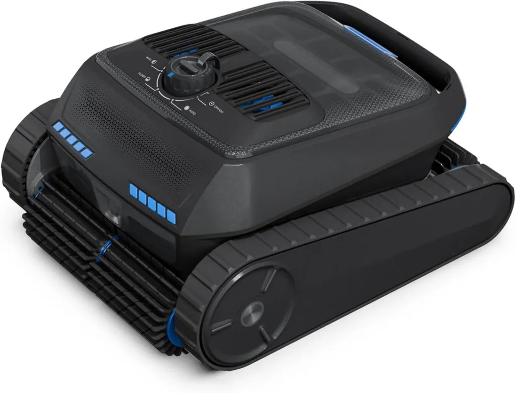 Akku-Poolroboter mit intelligenter Navigation, reinigt Boden, Wände und Wasserlinie, 150 Min. Laufzeit, für Pools bis 300 m², 10400 mAh, überwinden von Hindernissen bis 4,5 cm