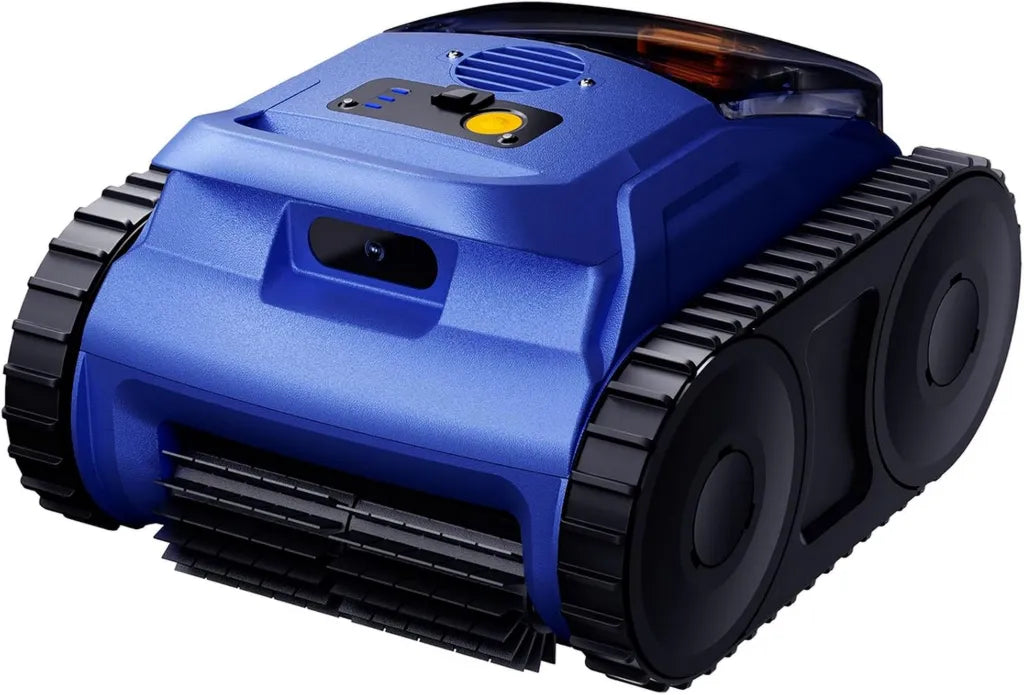 Automatischer Poolroboter, kabelloser Staubsauger mit intelligenter Navigation, 150 Min. Betriebszeit, für Boden, Wände & Wasserlinie, geeignet für 200㎡ Pools (Jeansblau)