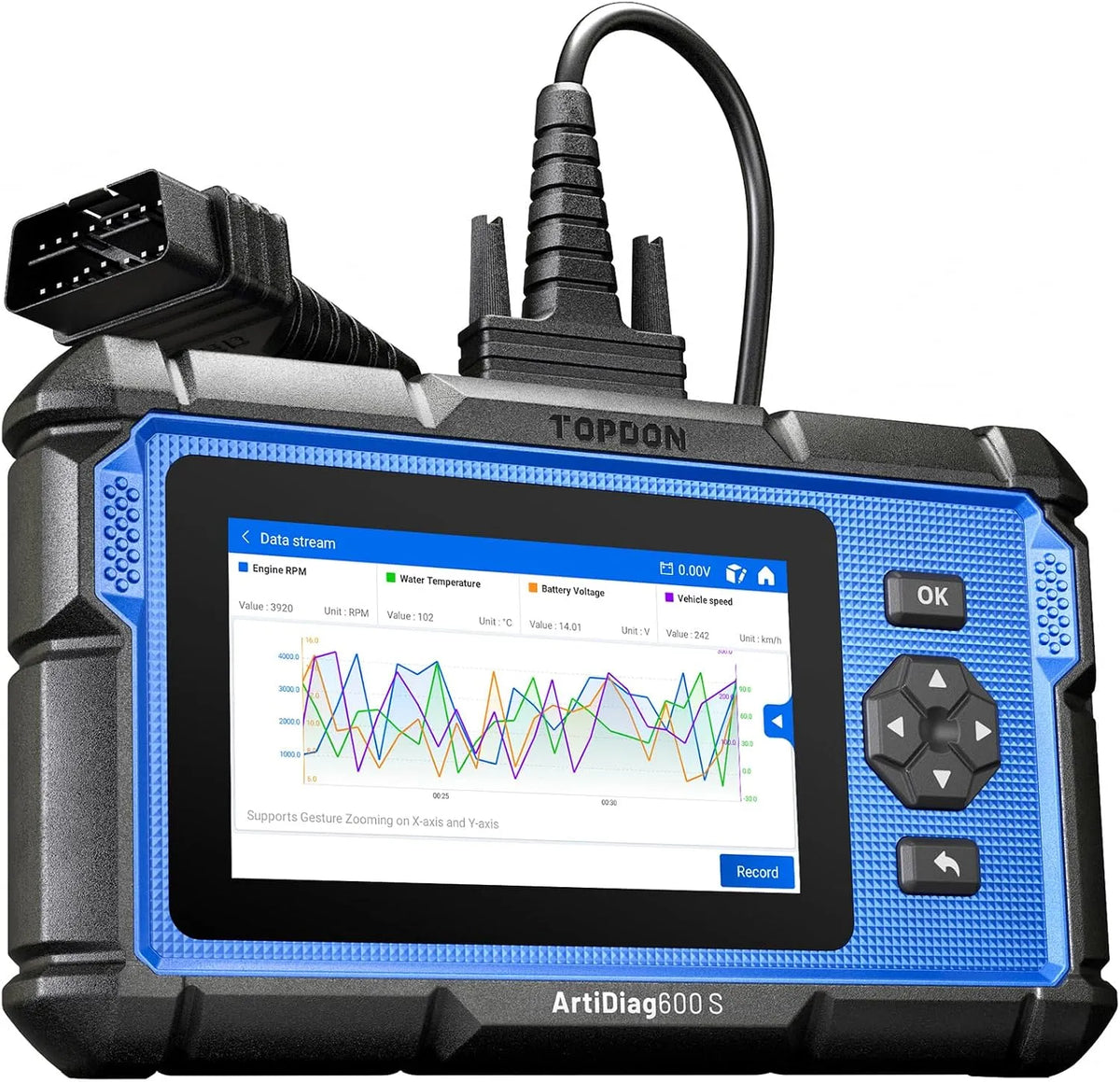 TOPDON AD600S OBD2 Diagnosegerät – für Fahrzeugpflege