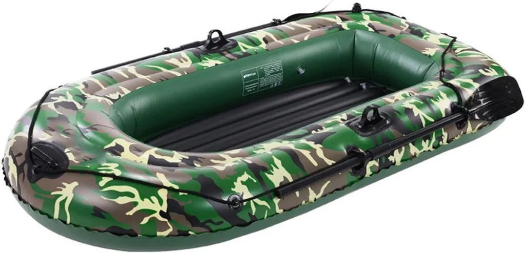 WolFum Faltbares Schlauchboot mit Paddelset, Angel- und Freizeitkajak, grün, 272 x 152 cm