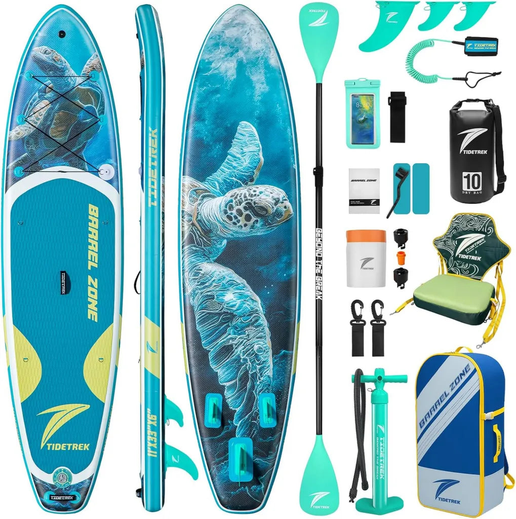 Aufblasbares SUP Board 15.2 cm x 86.4 cm - Extra Breites Stabilitätspaket mit Zubehör für Erwachsene & Jugendliche