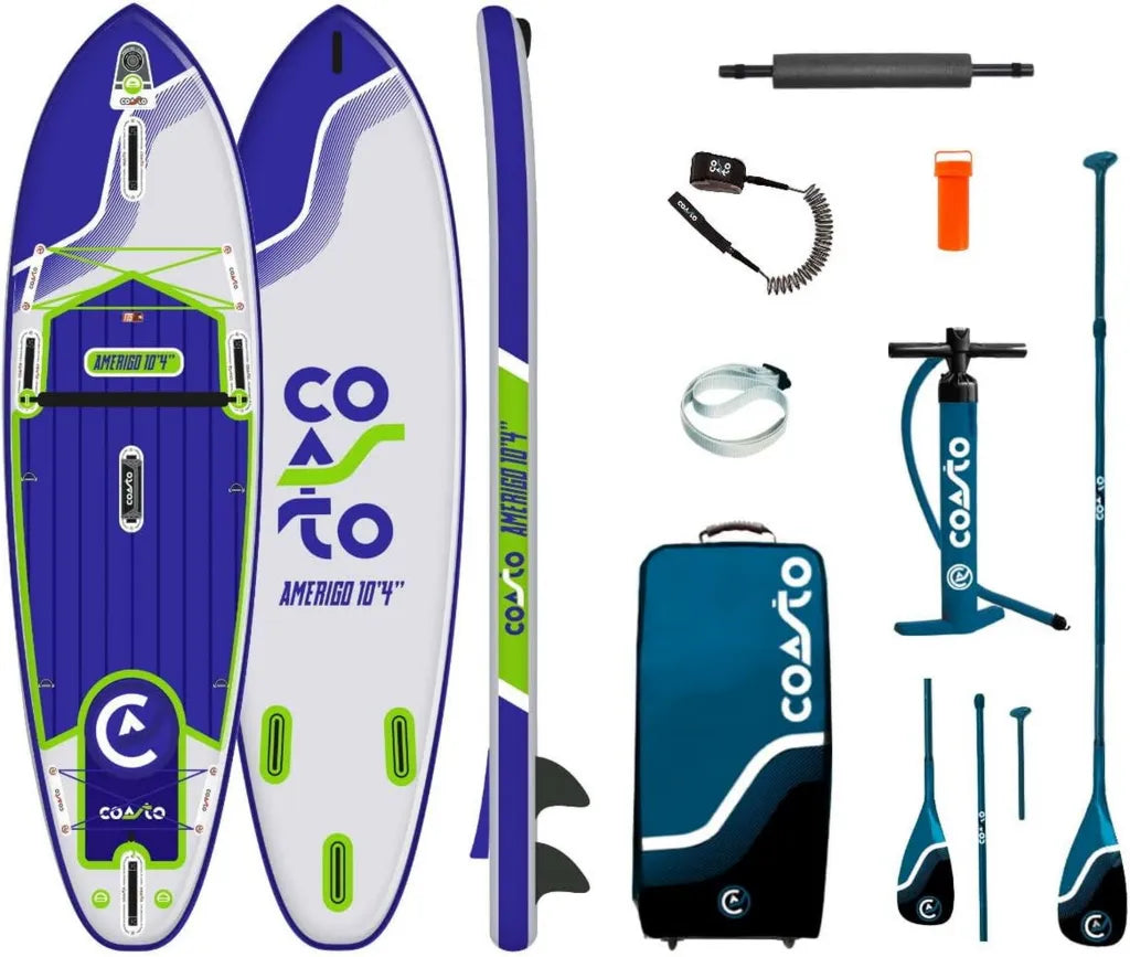 Coasto Amerigo 10.4 Aufblasbares SUP-Board mit Paddel, 315x84 cm