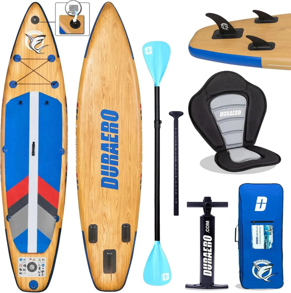 Allround SUP Board mit Kamerahalterung, 330 x 76 x 15 cm, Belastbar bis 150 kg, inkl. Pumpe und Rucksack