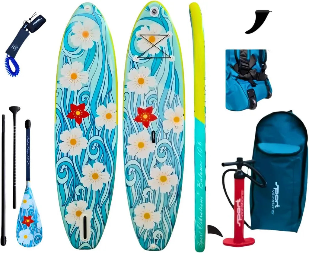 Aufblasbares SUP-Board 10'6 x 33' mit Zubehör für Fitness & Yoga