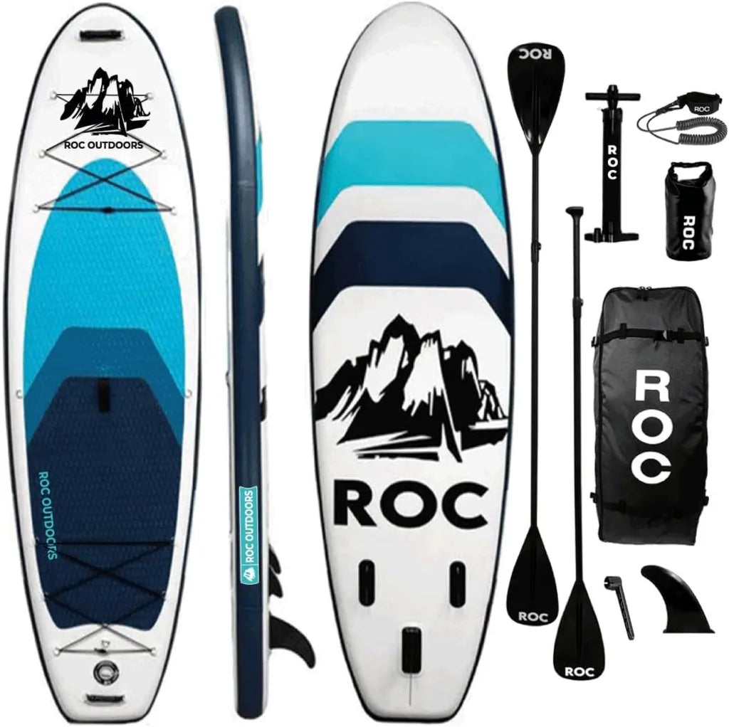 Aufblasbares SUP Board Set mit Hochwertigem Zubehör, Breites Stabiles Design, Rutschfest für Jugendlichen