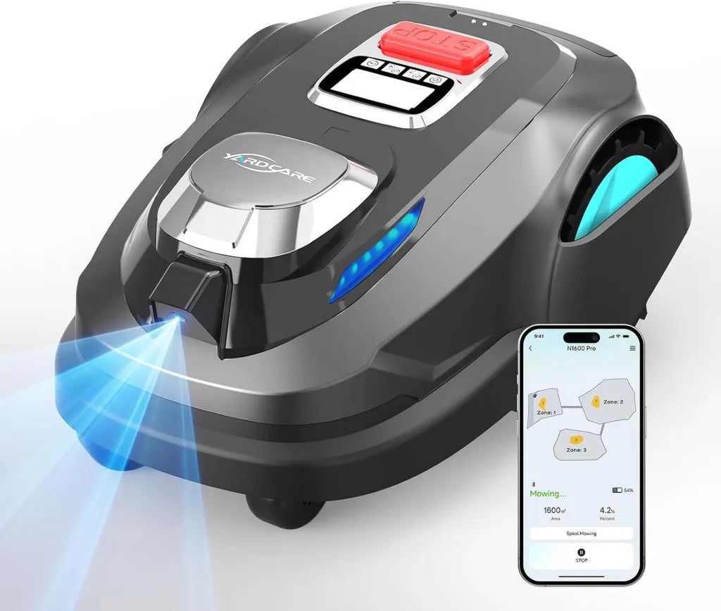 YARDCARE N1600 PRO Rasenroboter mit RTK & KI, 1600 m², App-gesteuert