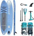 Aufblasbares SUP Board Set für Anfänger und Erfahrene – Komplett mit Pumpe, Paddel und Rucksack – In 4 Größen erhältlich