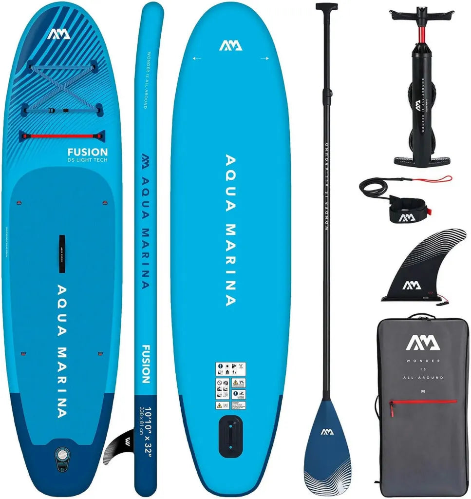 Aqua Marina Fusion 10'10' Aufblasbares Allround SUP-Board für Anfänger - Komplettset in Blau, Limited Edition