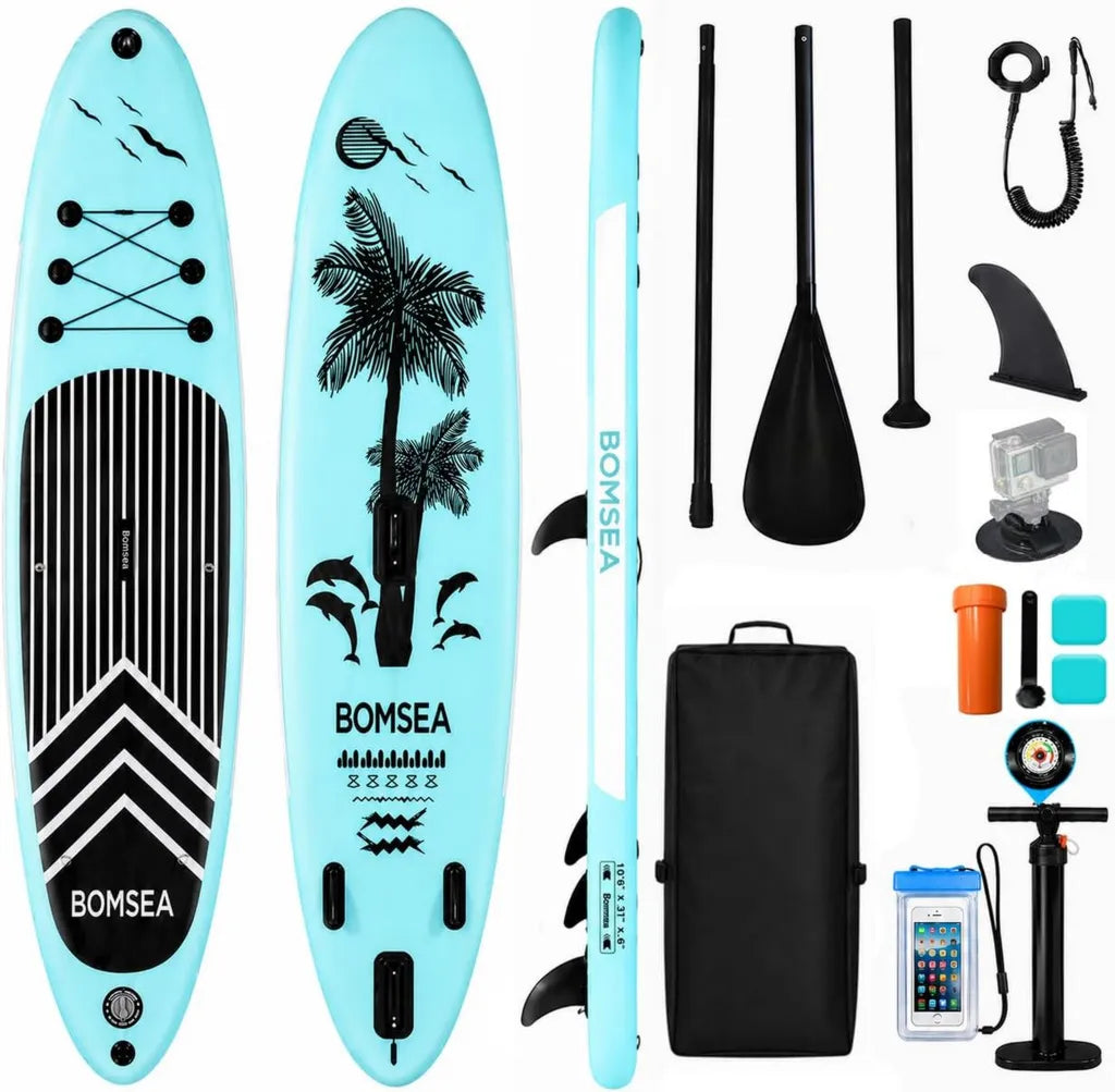Aufblasbares SUP Board für 2 Personen, mit Doppel-Paddel, ideales Stand-Up Paddleboard für Wassersport