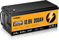 LiFePO4 LiFePO4-Batterie und Solar-Speicherbatterie, 200Ah, 12V, solarbetrieben, mit BMS, für Camping und Wohnmobil