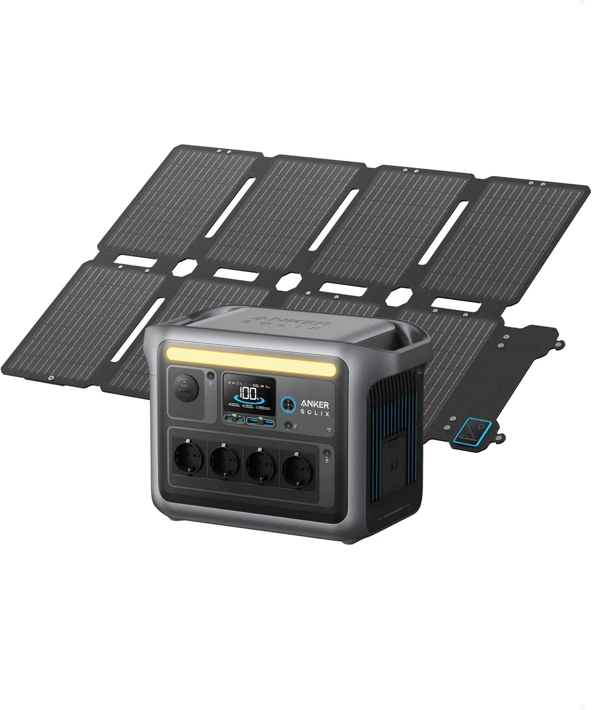 Anker SOLIX C1000 Tragbare Powerstation und Solargenerator, 100W, solarbetrieben