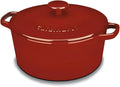 Cuisinart Kochklassiker Gusseisen Schmortopf 5L, Kardinalrot, mit Deckel
