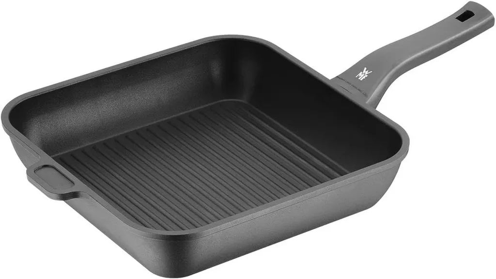 WMF Induktionsgeeignete Premium Grillpfanne 28 cm, Aluminium mit Antihafteffekt, Perfekt für Knuspriges, Ergonomischer Kunststoffgriff
