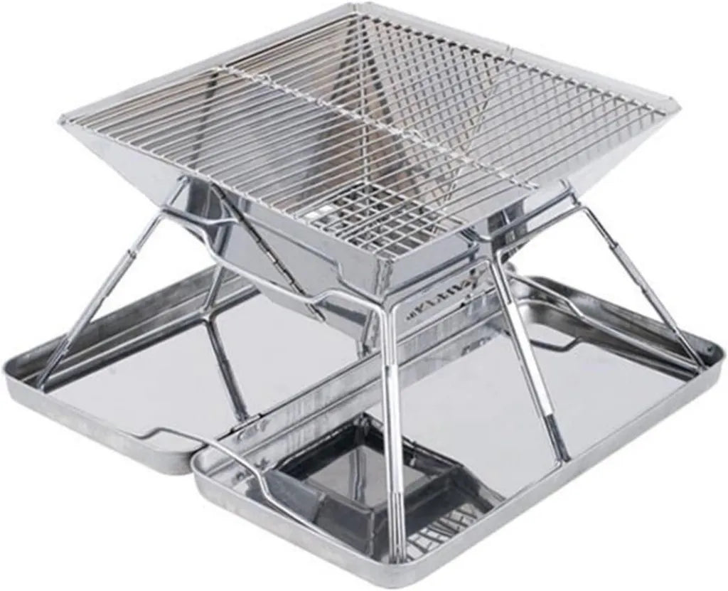 Tragbarer Holzkohlegrill für Camping, faltbarer BBQ-Ständer für Outdoor