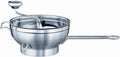 RÖSLE Edelstahl Passetout mit Gegengriff, Lebensmittelsieb, spülmaschinenfest, Silber