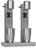 Klarstein Kraftpaket II Pro Doppel-Getränkemixer, 160 W, 2 x 1 L, Edelstahl, 2 Geschwindigkeiten, 20000 U/min, für Shakes und Cocktails, Silber