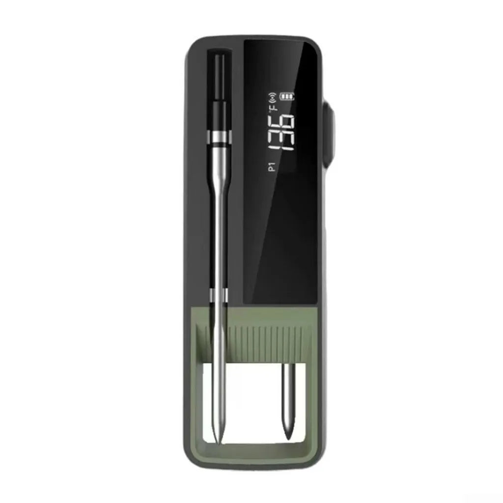 Intelligentes kabelloses Grillthermometer mit App-Steuerung, 100m Reichweite, schnelle 3-Sekunden-Messung, Edelstahlsonde -30°C bis 300°C