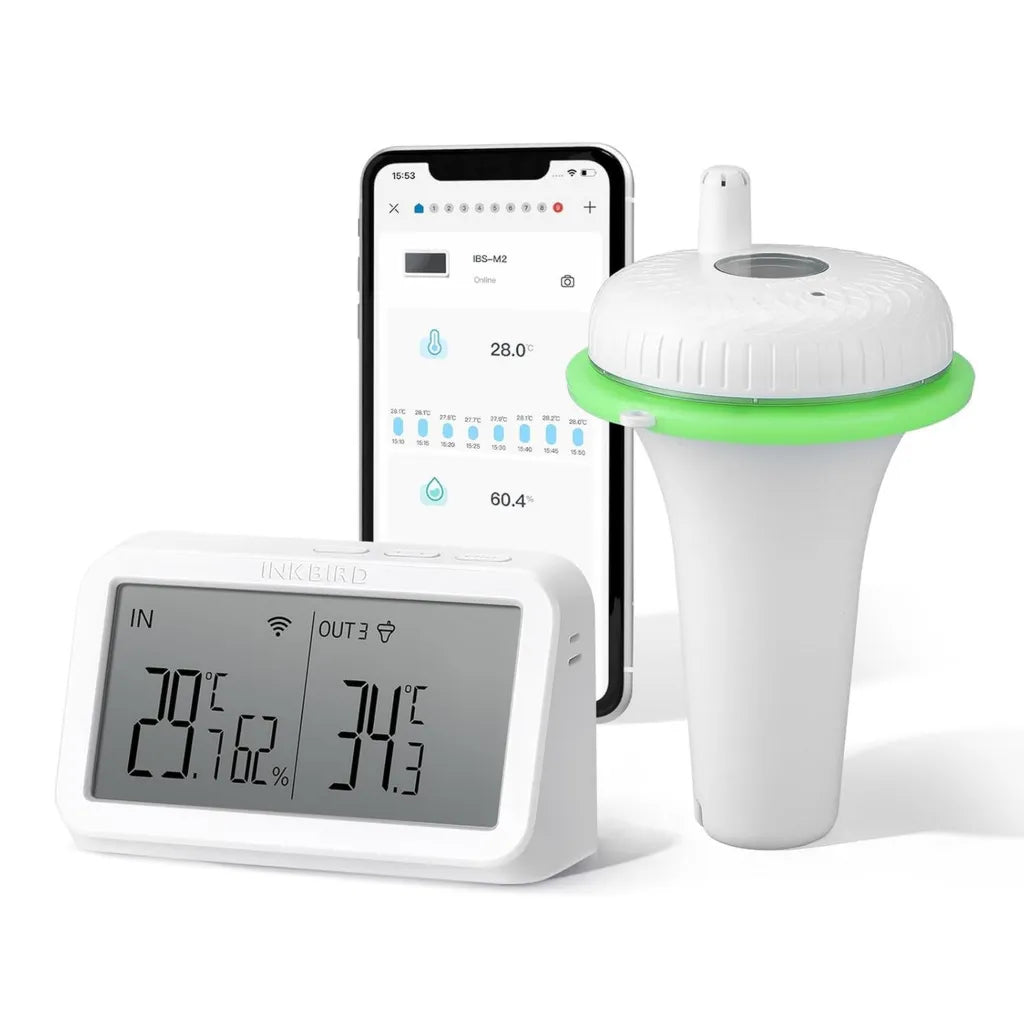 Inkbird WLAN Poolthermometer Set mit App-Steuerung, 9 Kanäle für Pool und Teich