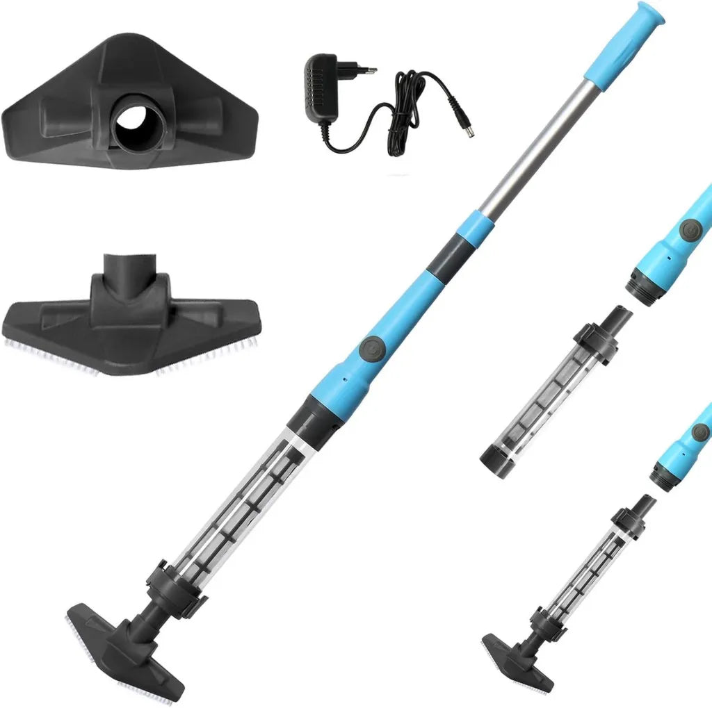 Kabelloser Poolsauger mit Akku für Pool, Whirlpool und Spa, 220x17,2x9,6 cm, Blau