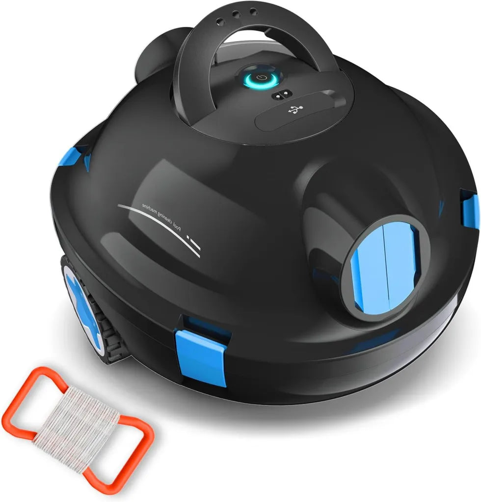 Y10 Automatischer Poolroboter, kabellose Reinigung, 120 Min. Betriebszeit, hohe Saugkraft, selbstparkend, ideal für Pools bis 1100 m²