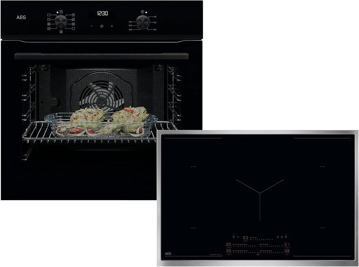 AEG BP1100B OIK85M00xB Backofen, AEG Set Backofen BP1100B + Induktionskochfeld OIK85M00xB