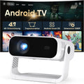 Projektor 1080P 4K-Dekodierung, WLAN, Android OS, 4K UHD, HDMI, Beamer, WiFi6 & BT5, Android 14, Automatische Trapezkorrektur