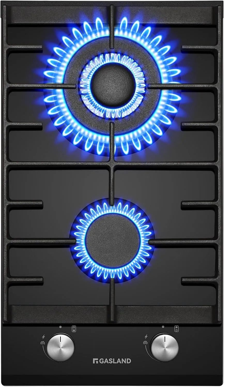 Gaskochfeld, 30 cm, GASLAND GH2302BG1FC, Einbau, Gaskocher, Schwarz, Gas Kocher 5200 Watt, LPG, Erdgas, Butan Gas Kochfeld mit Wok Brenner
