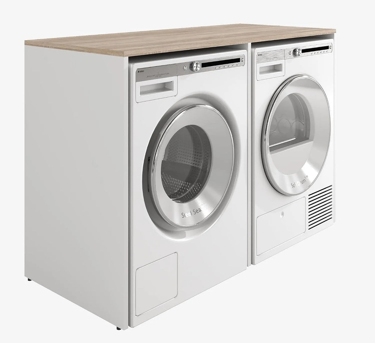 Waschmaschine, 130 cm, Weiß, 65 cm tief, Sonoma Eiche, PLATAN ROOM Waschmaschinenschrank 130 cm breit Überbauschrank Waschmaschine oder Wäschetrockner