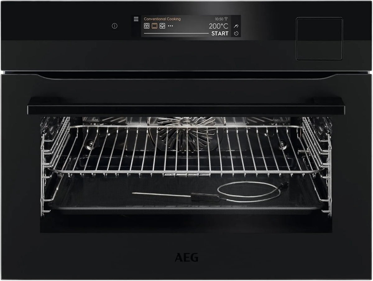 AEG KSK898230T Backofen, Dampf, Schwarz, AEG KSK898230T Kompakt-Dampfbackofen Matt Black