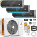 Klimaanlage R32, WLAN, Inverter, leise, 27000 BTU, sehr leise, KESSER® Multisplit Klimaanlage 3 Innengeräte, Luftentfeuchter & Ventilator, App