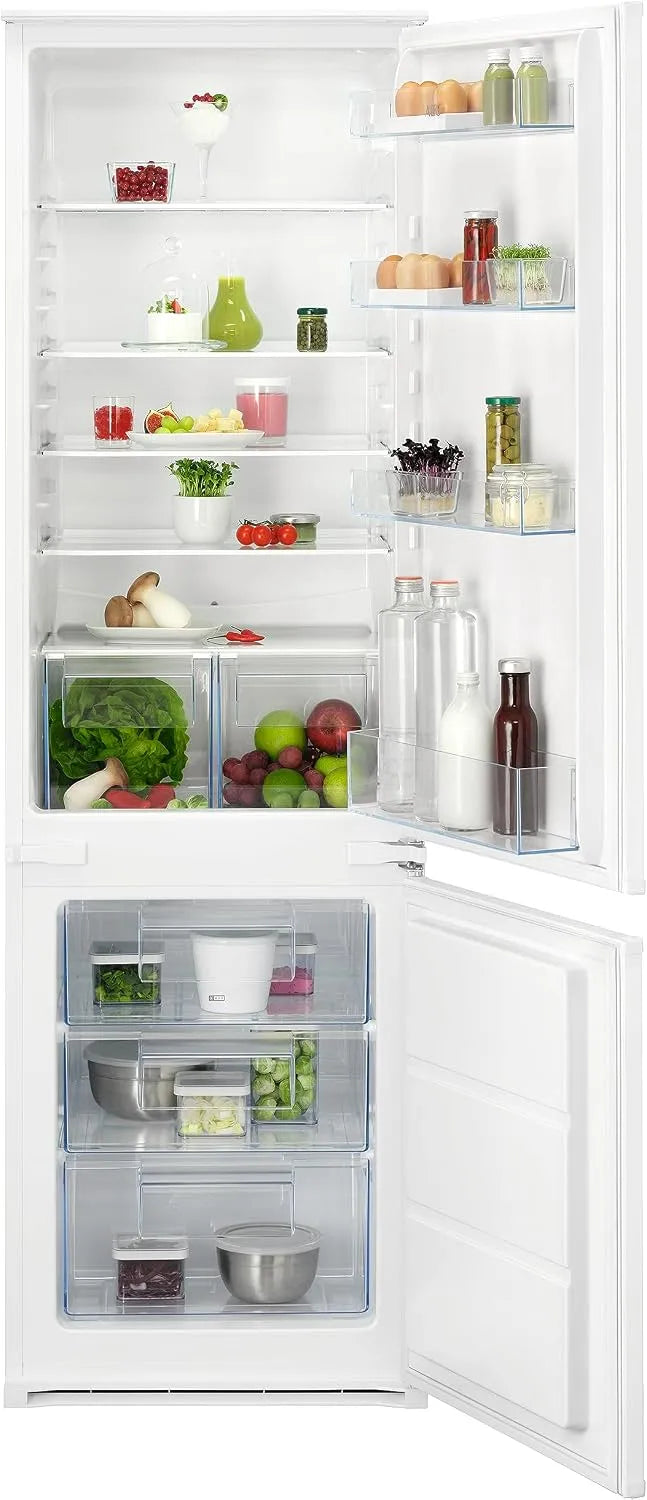AEG Serie 5000 OSC5S183ES Kühl-Gefrierkombination, 198 L, Einbau, Kühlschrank mit Gefrierfach, LED-Display, Gefrieren 73L, Serie 5000 ColdSense: