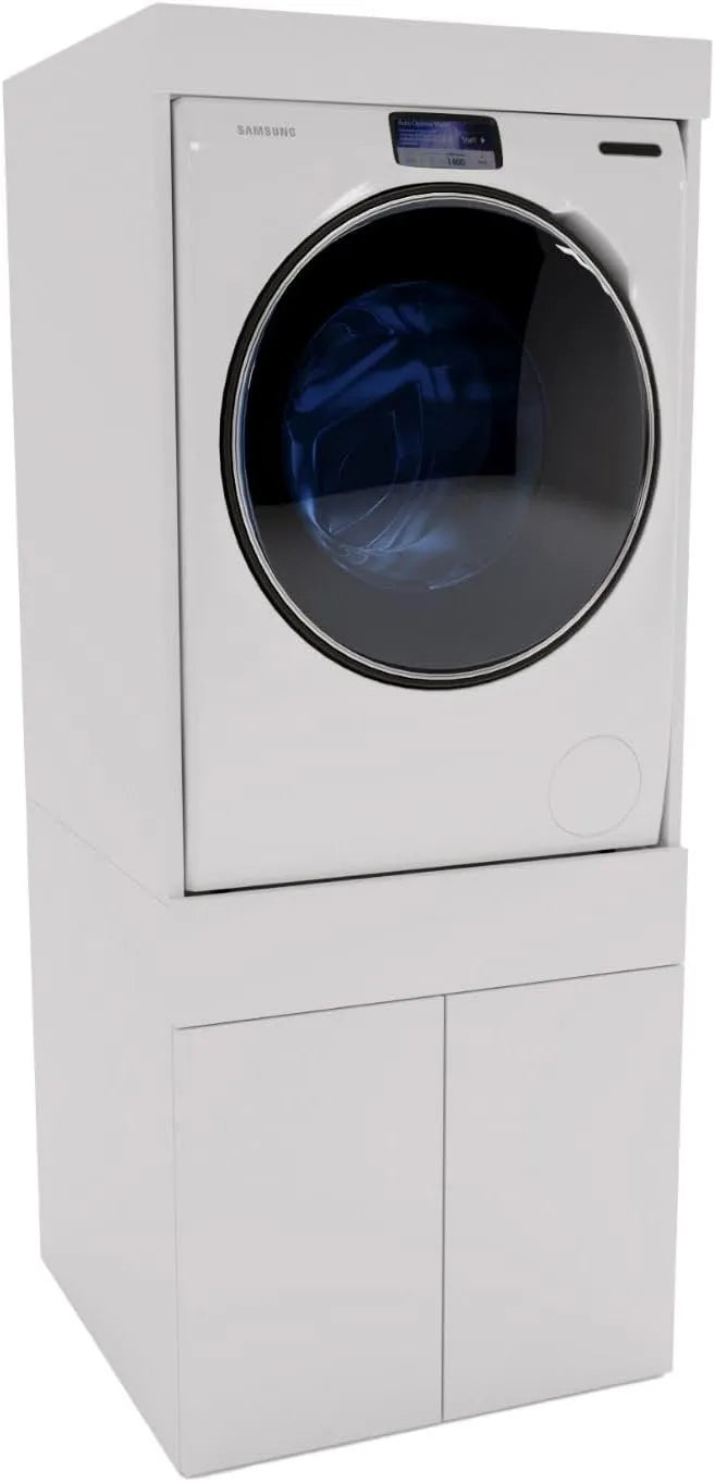 Waschmaschine, 67x162x63cm, Weiß, CraftPAK Waschmaschinenschrank für Waschmaschine oder Wäschetrockner
