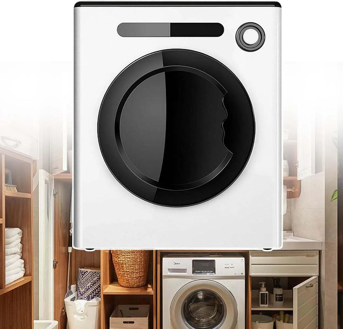 Wäschetrockner, 8 kg, Thermostat, Weiß, Schnelltrockner, Ablufttrockner, Automatische Abschaltung Beim ÖFfnen Der TüR, FüR Den Haushalt White