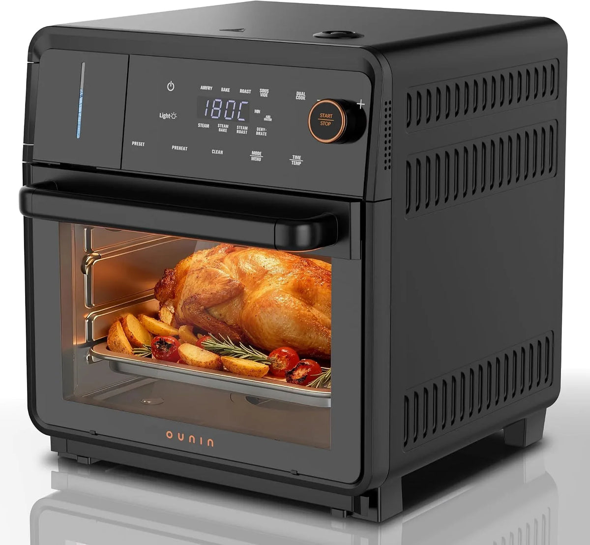 Backofen, 18 L, 1800 W, OUNIN 11-in-1, Dampf, 1800W, OUNIN 18L Minibackofen